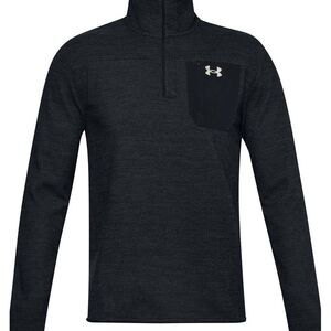 Under Armour Men's Specialist Grid Henley Sweater | Medium | Dark Charcoal/Black